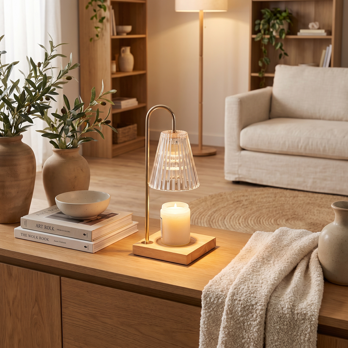 Ember Glass Candle Warmer Lamp lifestyle photo 3