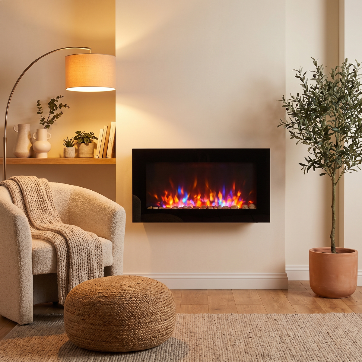 Hearthly 91 cm Wall Mounted Electric Fireplace lifestyle photo 3