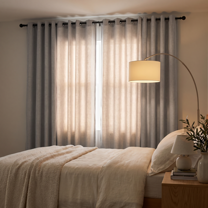 Linnea Faux Linen Blackout Curtain lifestyle photo 2
