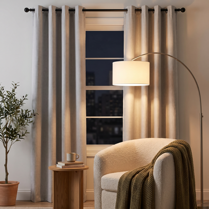 Linnea Faux Linen Blackout Curtain lifestyle photo 3