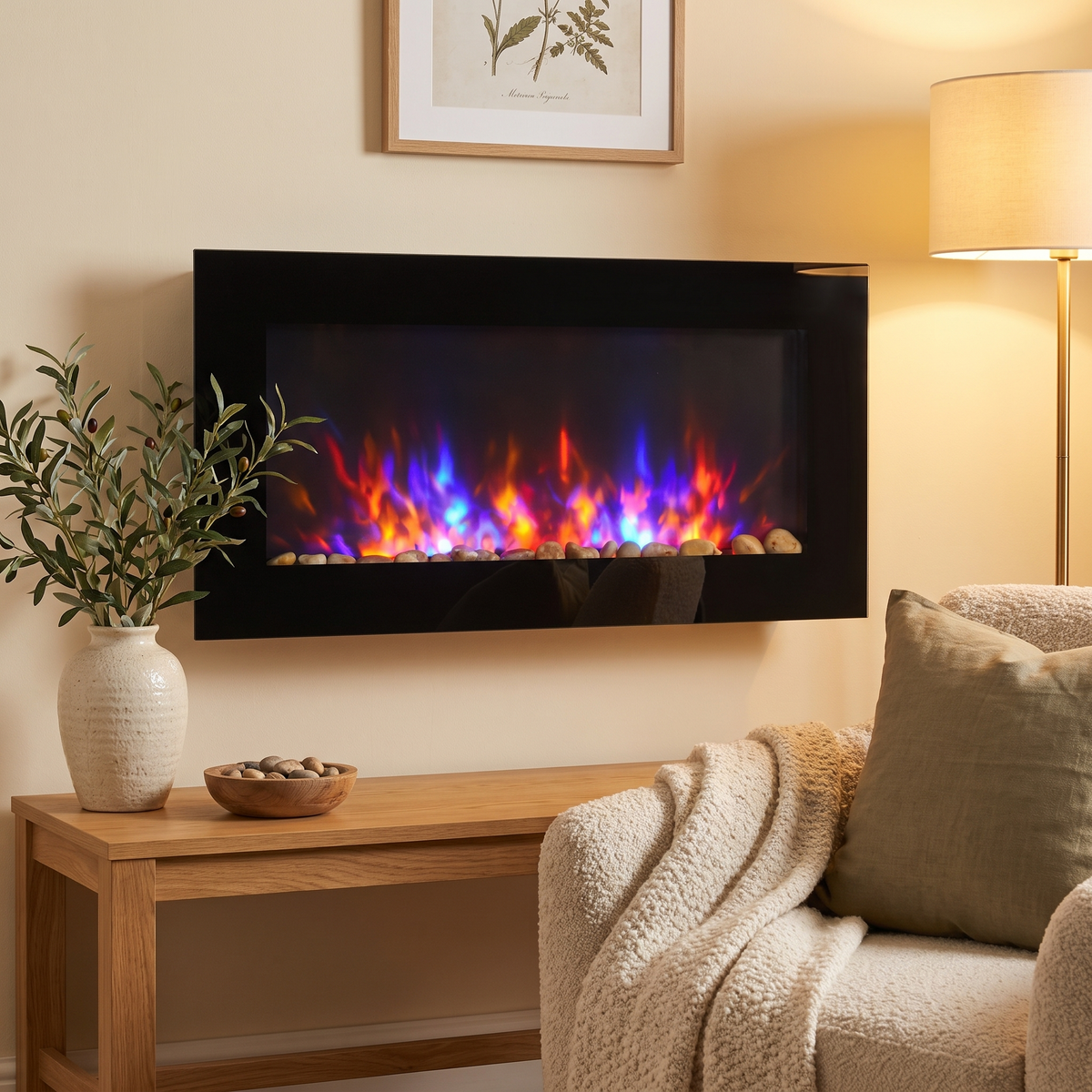 Hearthly 91 cm Wall Mounted Electric Fireplace lifestyle photo 4